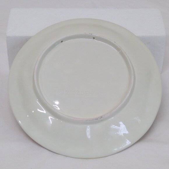 Demdaco Forever Christmas Santa Decorative 8" Plate 2002 Teddy Bear Holly Detail - Picture 2 of 6